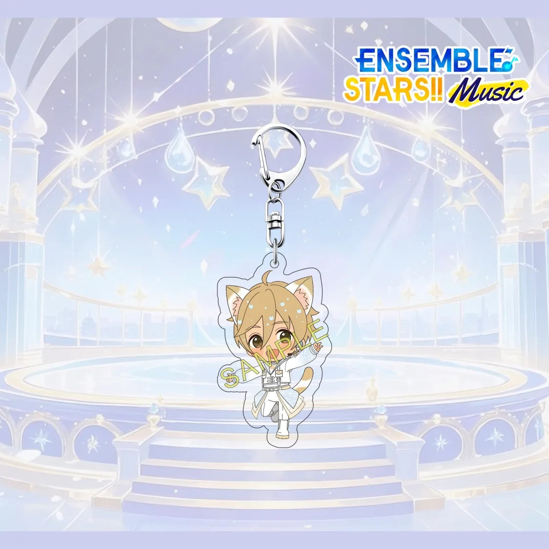 Porte-clés en acrylique de 6 cm avec personnage mignon de l'anime Ensemble Stars, pendentif pour sac à dos, décoration de clé de voiture, cadeau de collection pour fans