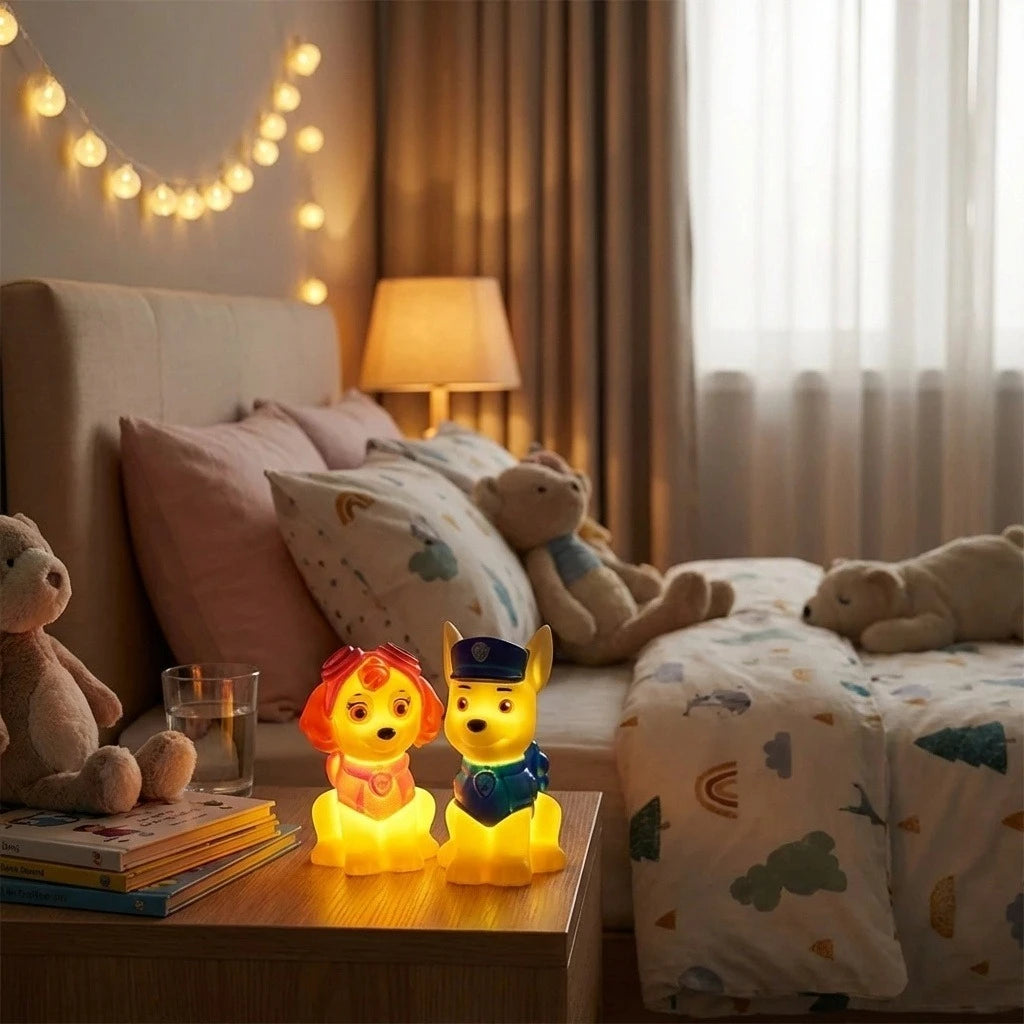 Veilleuse Pat' Patrouille : Jouet Amusant et Mignon, Lampe de Chevet Créative Lumineuse, Motif Adorable, Décoration de Chambre à Coucher, Ornement, Cadeau