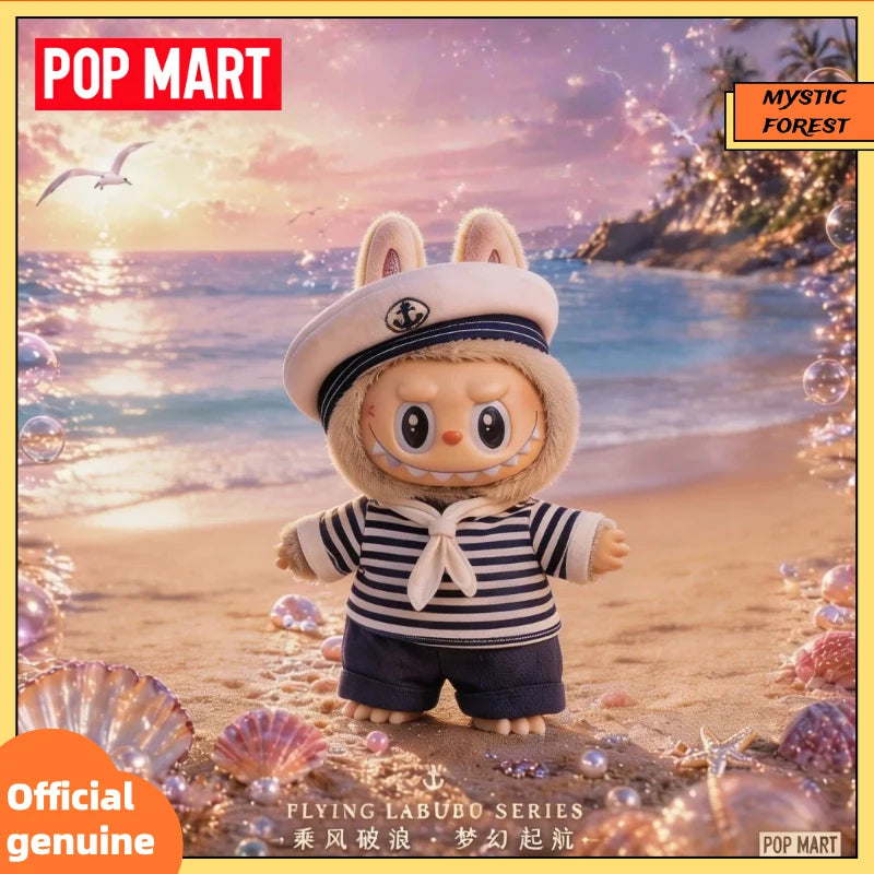 POP MART LABUBU Nouvelle Série Flying LABUBU Peluche Vinyle Labubu Capitaine Marin Sirène Carte Suspendue Objets de Collection Cadeau Fille