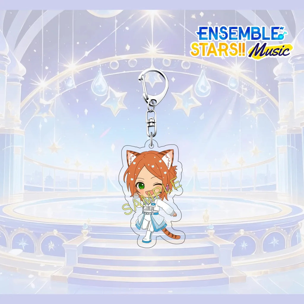Porte-clés en acrylique de 6 cm avec personnage mignon de l'anime Ensemble Stars, pendentif pour sac à dos, décoration de clé de voiture, cadeau de collection pour fans