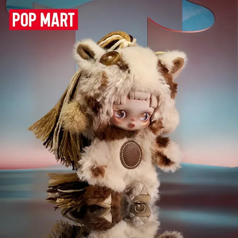 POP MART – pendentif en peluche en vinyle, série Have A Good Run, boîte aveugle, jouet mystère, Figurine, décoration de maison, ornement, véritable sac de devinettes