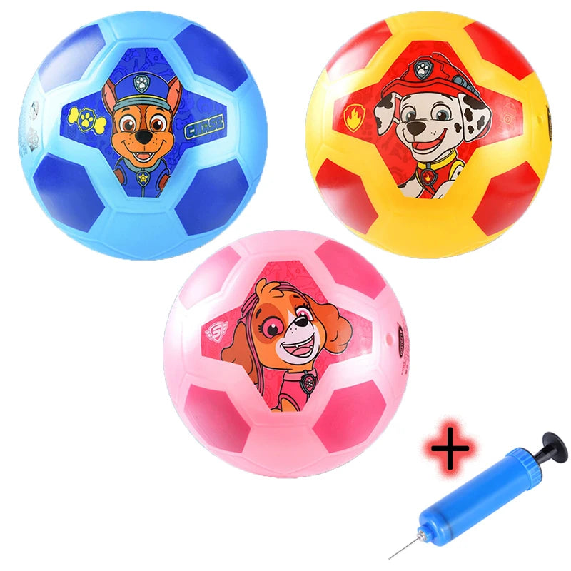 Paw Patrol thème dessin animé Football enfants Sport formation fournitures de plein air enfants balle en caoutchouc jouets cadeaux d'anniversaire jouets amusants