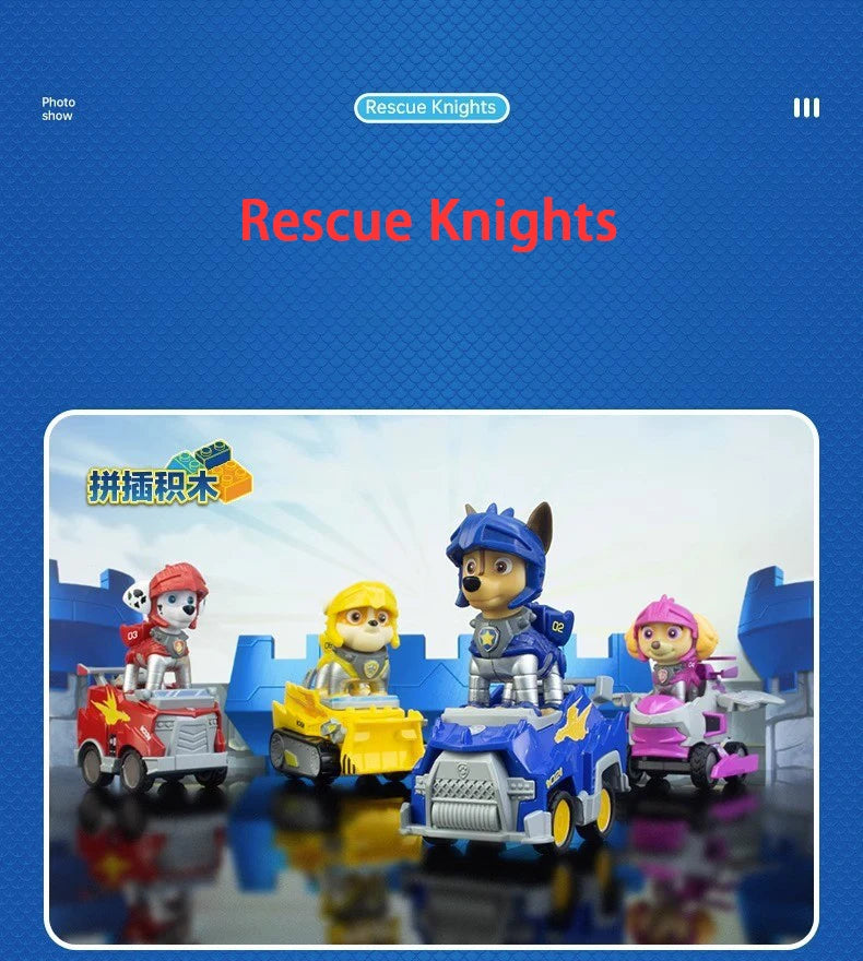 PAW Patrol – équipe de sauvetage de grande réalisation, chien de puissance, assemblage de dessin animé, pendentif de voiture électrique fait à la main, jouet, cadeau d'anniversaire pour enfants