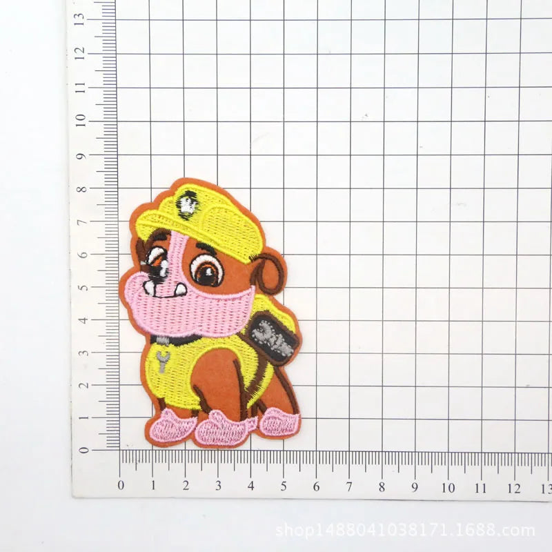 Patchs autocollants mignons de chien de dessin animé Pat'Patrouille, patchs thermocollants pour vêtements, vestes, badges, décorations, autocollants, cadeaux