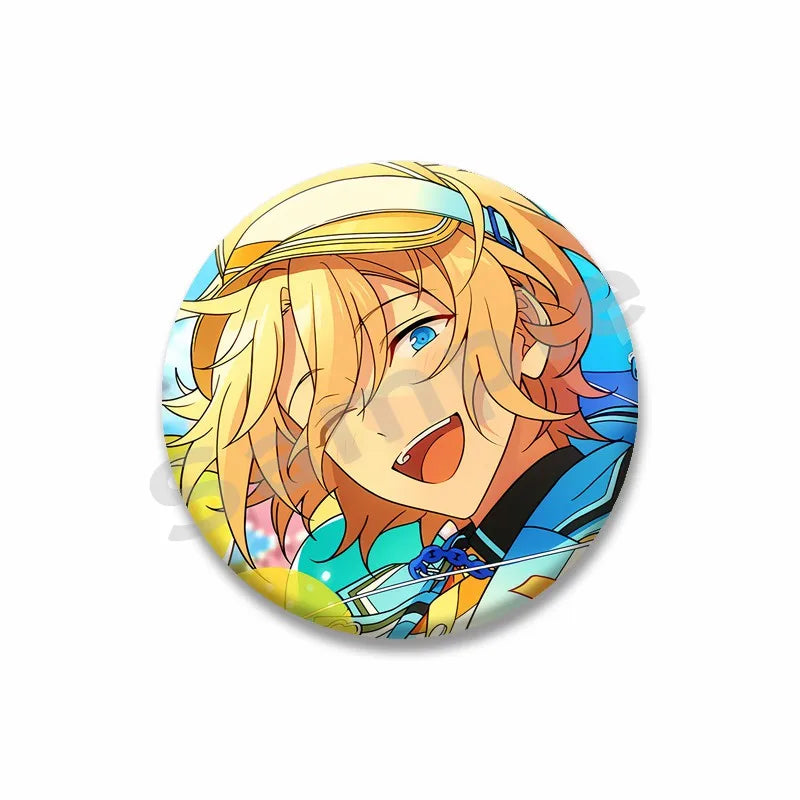 Ensemble étoiles Anime broche sur sac à dos dessin animé rôle Tatsumi Kazehaya Eichi Tenshouin Badge pour vêtements bijoux cadeau pour amis