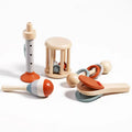 5 pièces bébé Instruments de musique hochet sensoriel jouets déSet de 5 Instruments de Musique Montessori en Bois – Jouets Sensoriels et Éducatifs pour Enfants