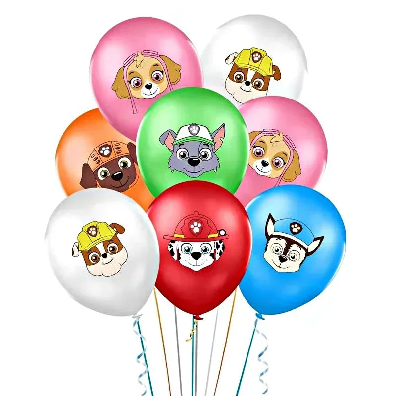 Ballons Pat'Patrouille en Latex de 12 Pouces, Décoration de ixd'Anniversaire, Dessin Animé, Chiot