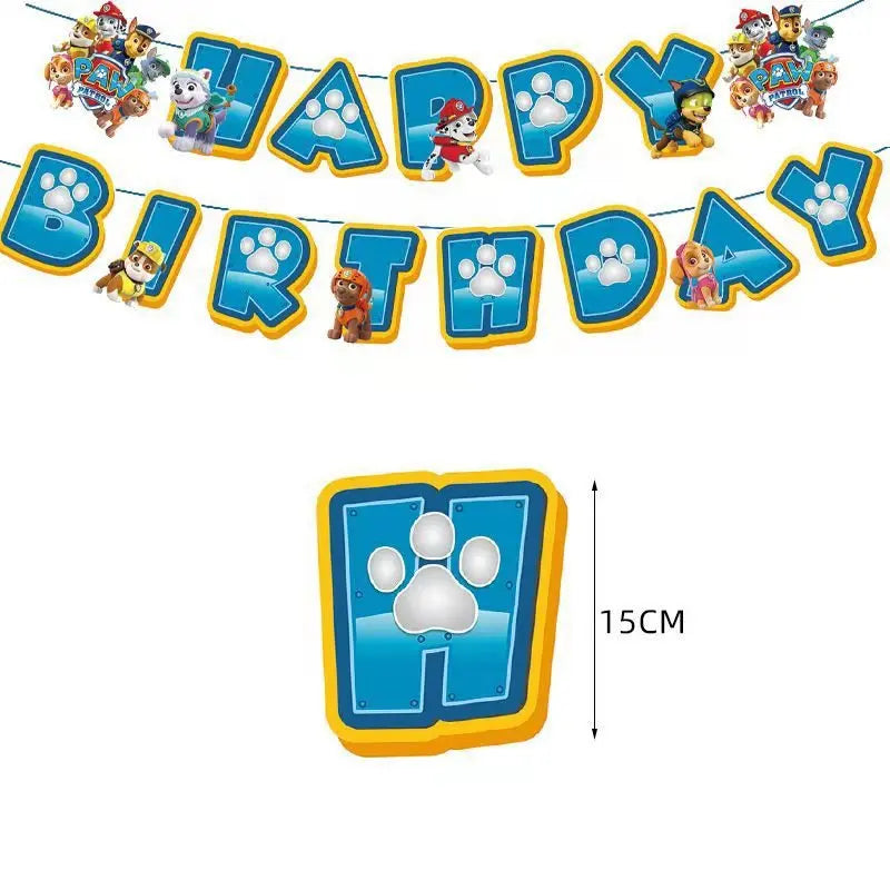 PAW Patrol – décoration de fête d'anniversaire, ensemble de ballons, vaisselle jetable, fournitures pour événements pour enfants, bannière, cadeau d'arrière-plan, nouvelle Version
