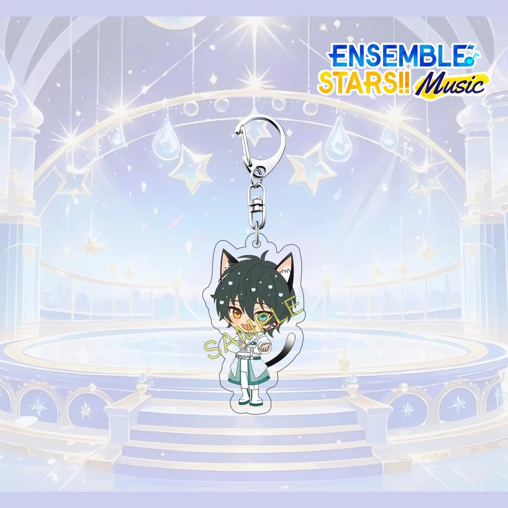 Porte-clés en acrylique de 6 cm avec personnage mignon de l'anime Ensemble Stars, pendentif pour sac à dos, décoration de clé de voiture, cadeau de collection pour fans