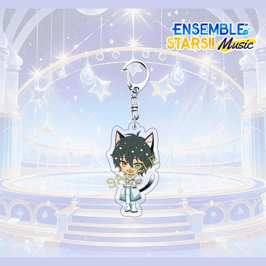 Porte-clés en acrylique de 6 cm avec personnage mignon de l'anime Ensemble Stars, pendentif pour sac à dos, décoration de clé de voiture, cadeau de collection pour fans