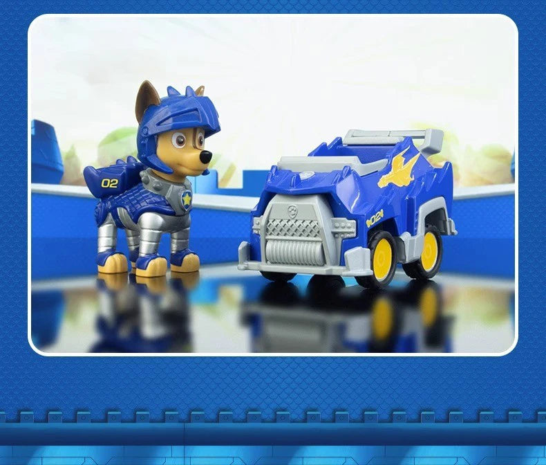 PAW Patrol – équipe de sauvetage de grande réalisation, chien de puissance, assemblage de dessin animé, pendentif de voiture électrique fait à la main, jouet, cadeau d'anniversaire pour enfants