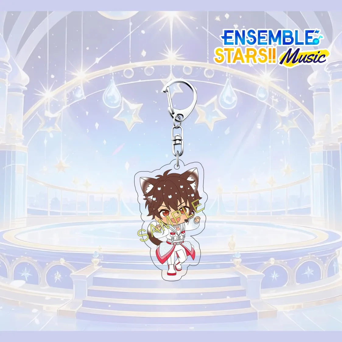 Porte-clés en acrylique de 6 cm avec personnage mignon de l'anime Ensemble Stars, pendentif pour sac à dos, décoration de clé de voiture, cadeau de collection pour fans