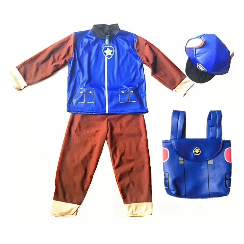 Costume de cosplay Pat' Patrouille pour enfants, tenue créative pour spectacle de scène, déguisement Chase Skye pour garçon et fille