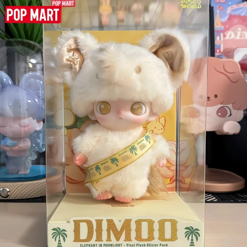POP MART Thaïlande Édition Limitée DIMOO Little Elephant Crush On Coffee Series Boîte Mystère Figurine Vinyle Porte-clés Carte Suspendue Cadeaux