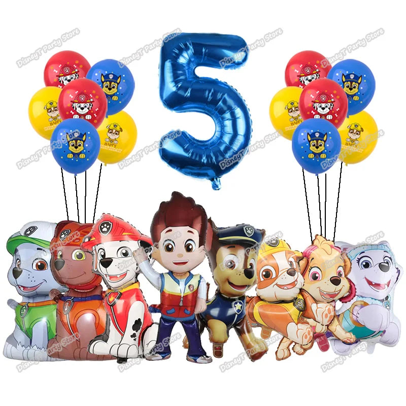 PAW Patrol – décoration de fête d'anniversaire, ensemble de ballons, vaisselle jetable, fournitures pour événements pour enfants, bannière, cadeau d'arrière-plan, nouvelle Version