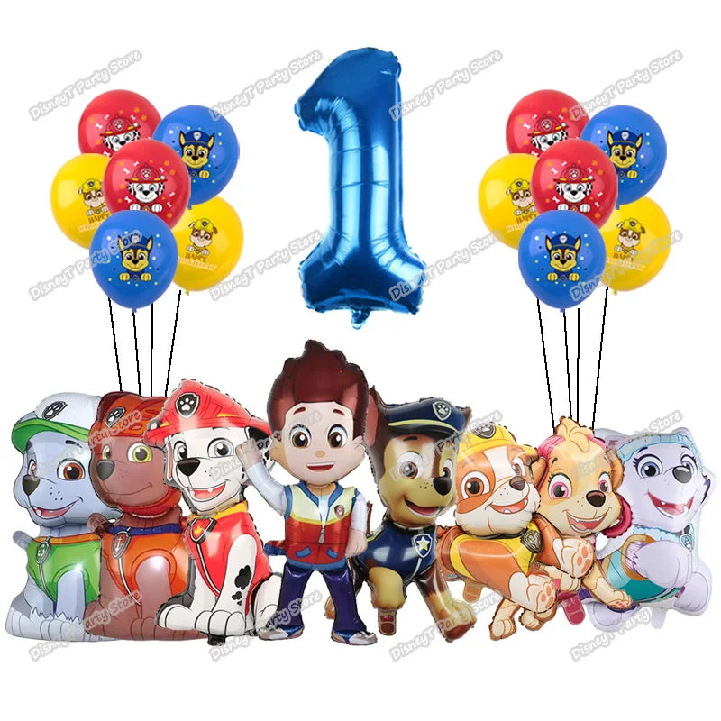 PAW Patrol – décoration de fête d'anniversaire, ensemble de ballons, vaisselle jetable, fournitures pour événements pour enfants, bannière, cadeau d'arrière-plan, nouvelle Version