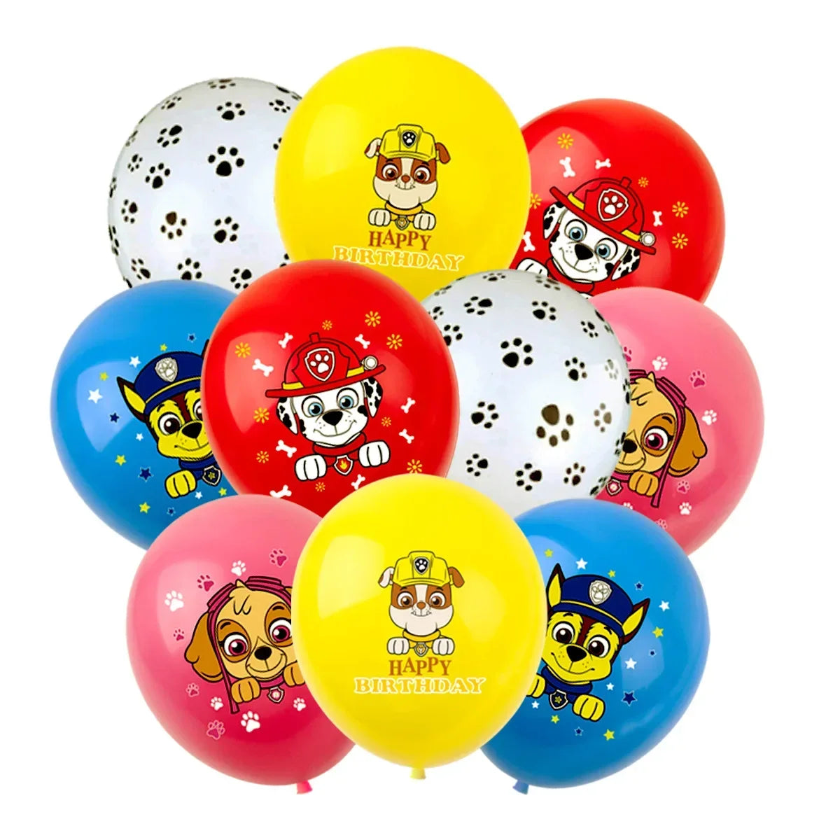 Ballons Pat'Patrouille en Latex de 12 Pouces, Décoration de ixd'Anniversaire, Dessin Animé, Chiot