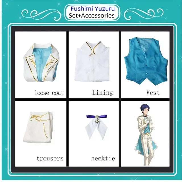 Anime Ensemble étoiles équipe Fine Tenshouin Eichi Hibiki Wataru Fushimi Yuzuru Tori Himemiya Cosplay Costume pour unisexe