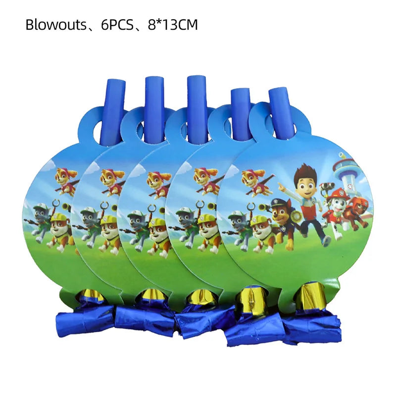 PAW Patrol – décoration de fête d'anniversaire, ensemble de ballons, vaisselle jetable, fournitures pour événements pour enfants, bannière, cadeau d'arrière-plan, nouvelle Version