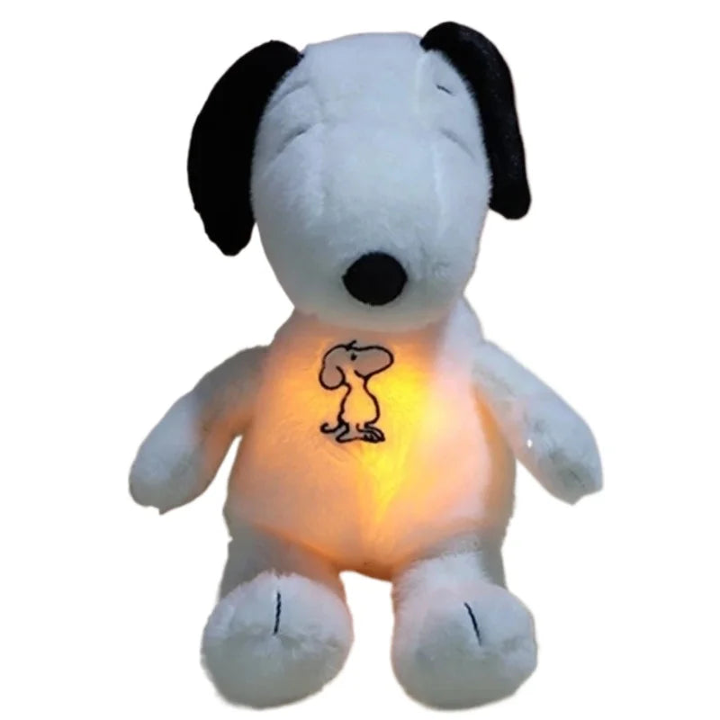 Nouveau bébé respiration apaisant Snoopy chien blanc en peluche poupée comPeluche Chien Respirante Apaisante pour Bébé – Compagnon de Sommeil Doux avec Effets Relaxants