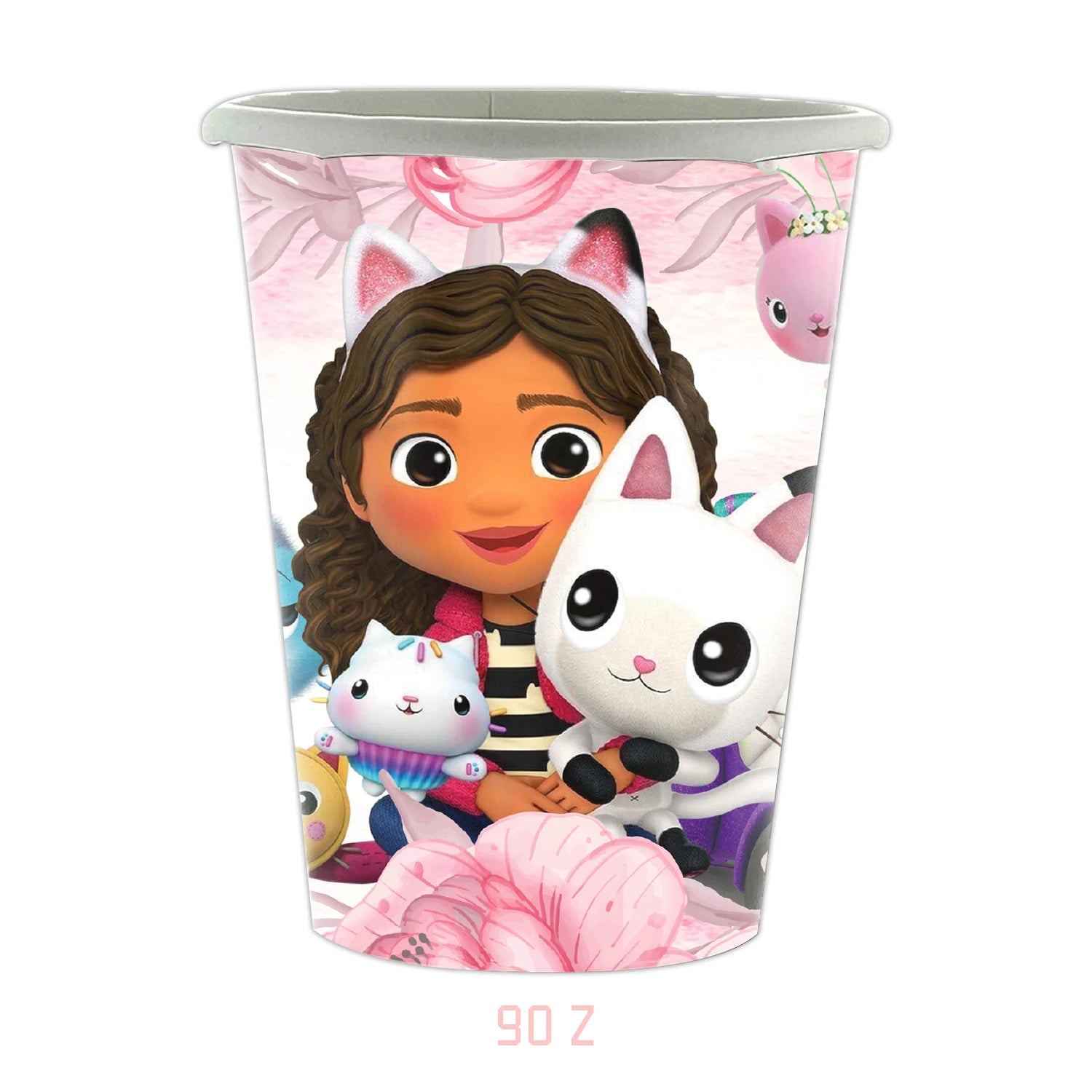 Décoration d'anniversaire Gabby, thème Gabby Dollhouse, vaisselle, assiette, tasse, serviette, nappe, ballon, bannière, toile de fond, fournitures pour fête d'enfants