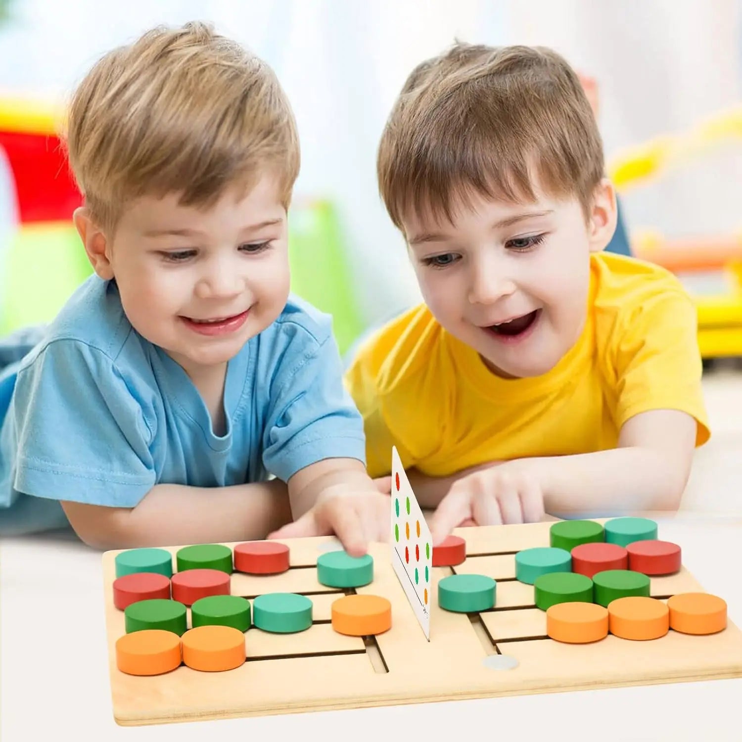 Puzzle Coulissant Montessori en Bois – Jeu de Logique et de Coordination pour Enfants 3 à 6 Ans