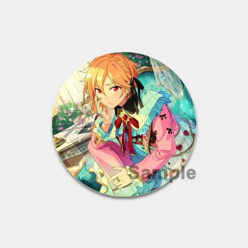 Ensemble d'étoiles rondes faites à la main pour sac à dos, épingles de dessin animé amusantes, accessoires de collection d'anime, décoration de chapeau d'insigne, broches encliquetables