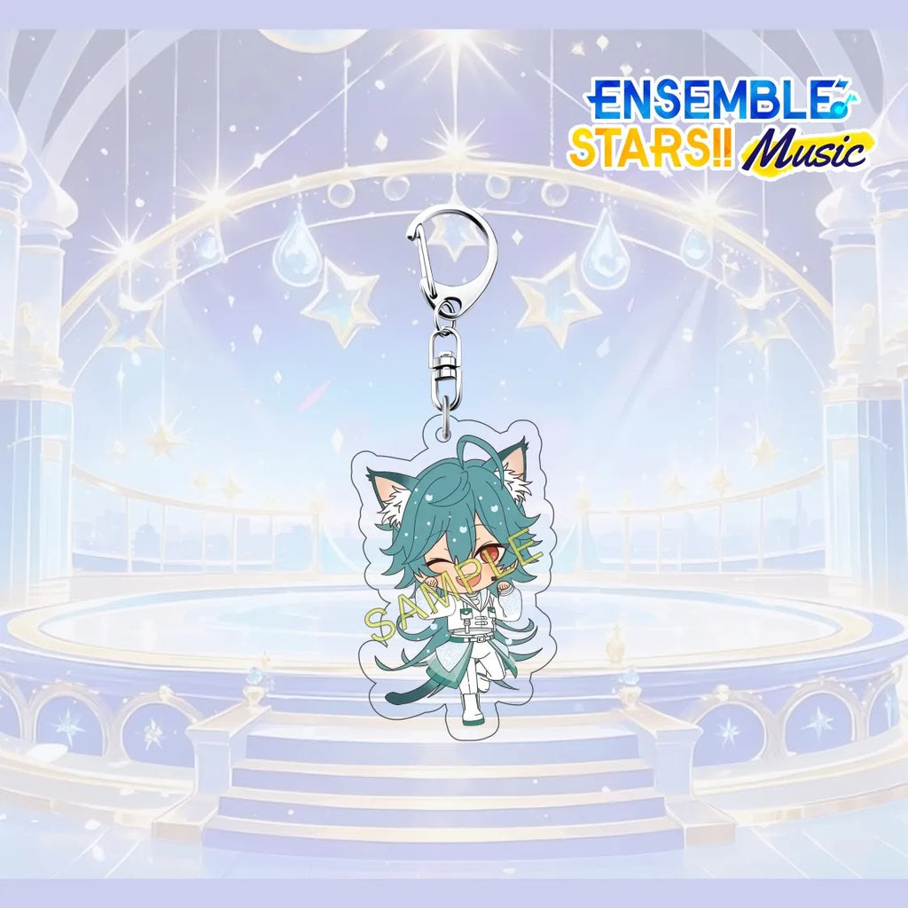 Porte-clés en acrylique de 6 cm avec personnage mignon de l'anime Ensemble Stars, pendentif pour sac à dos, décoration de clé de voiture, cadeau de collection pour fans