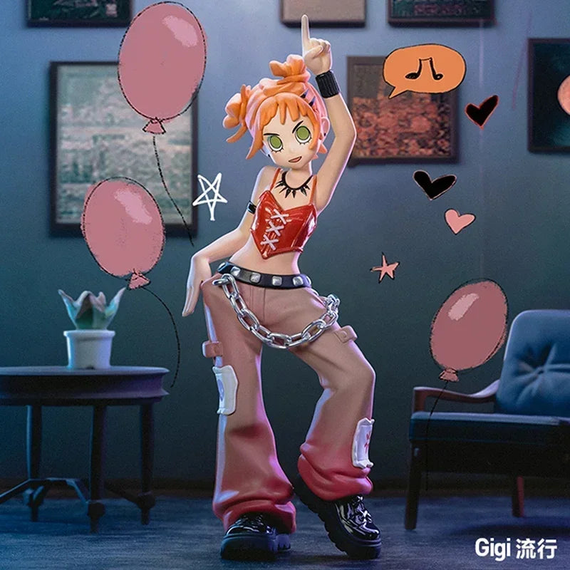 POP MART – boîte aveugle série Peach Riot Rise Up, boîte mystère, ornements Kawaii, Figurines, décoration de maison, modèle de bureau, poupées, cadeau pour filles