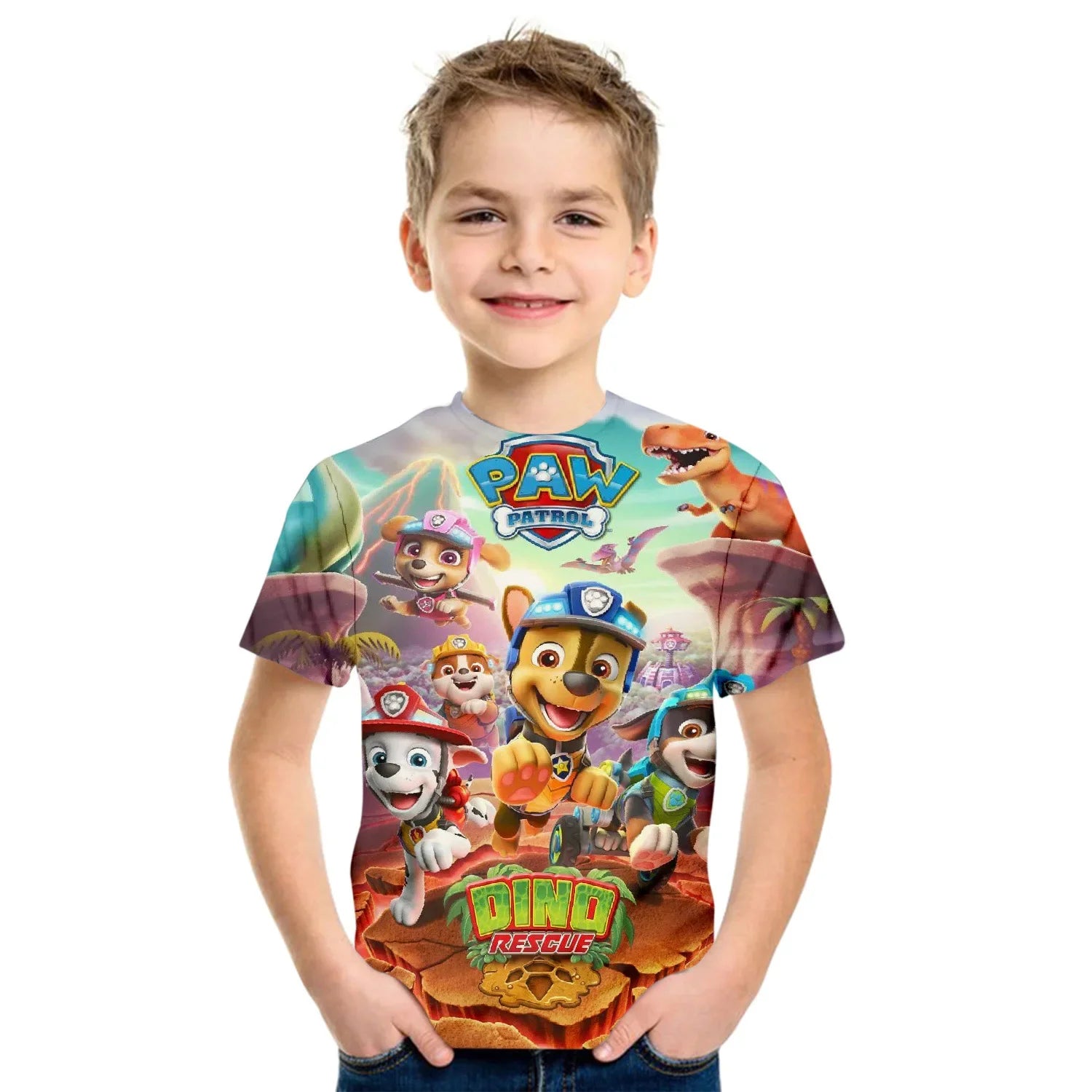 PAW Patrol jouet chien enfants vêtements hauts garçon T-shirt impression 3D pat patrouille t-shirts Anime à manches courtes bébé enfant cadeau d'anniversaire