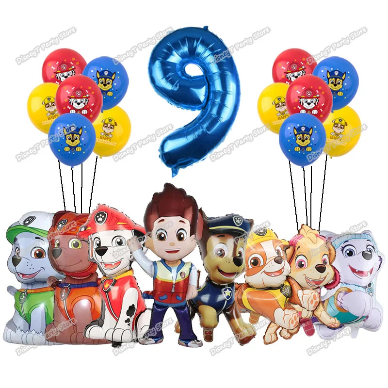 PAW Patrol – décoration de fête d'anniversaire, ensemble de ballons, vaisselle jetable, fournitures pour événements pour enfants, bannière, cadeau d'arrière-plan, nouvelle Version