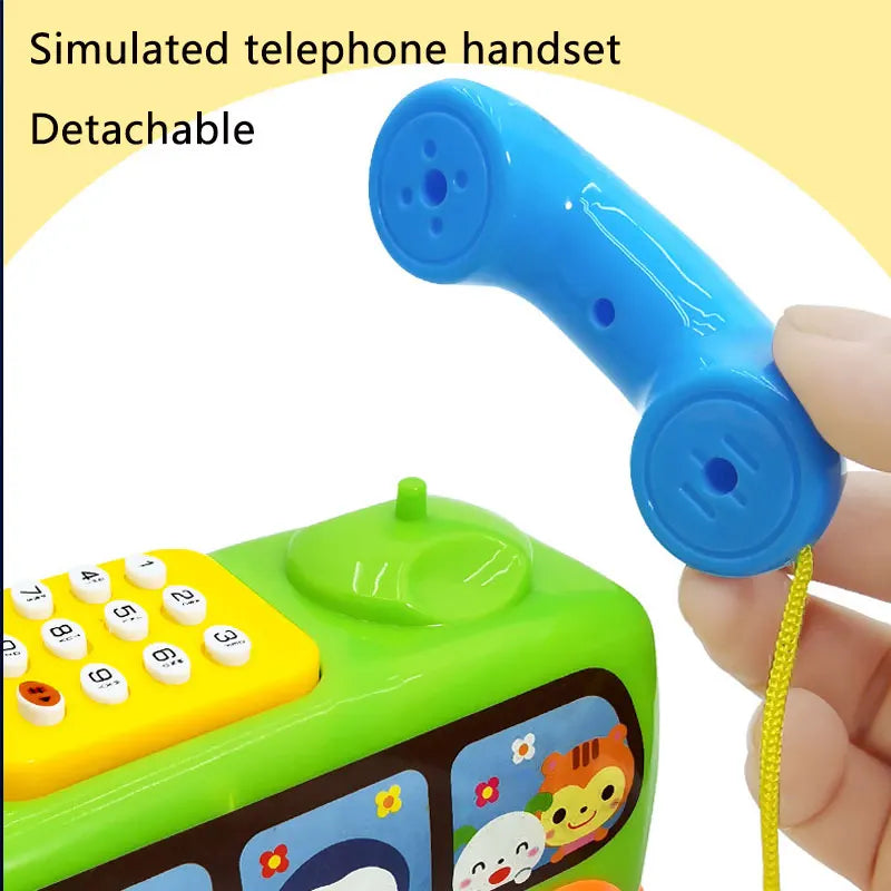 Voiture de Bus téléphonique pour enfants, jouet éducatif Montessori Bus Téléphone Musical Montessori pour Bébé – Jouet Éducatif Interactif avec Sons, Lumières et Clavier d’Apprentissage