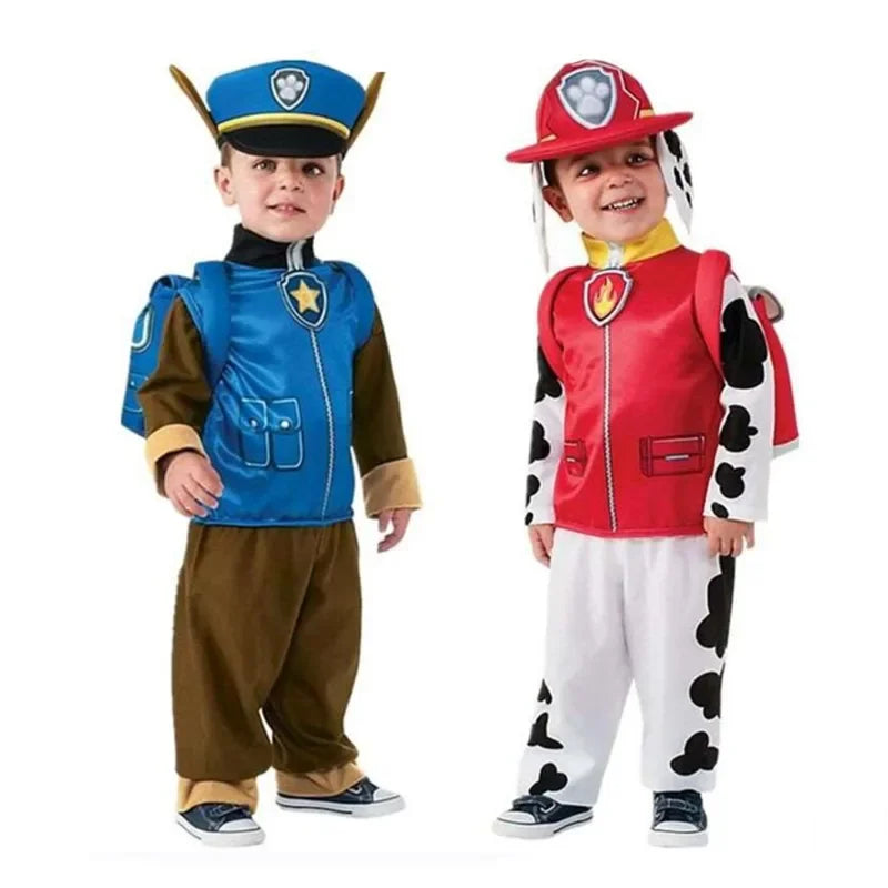 Costume de cosplay Pat' Patrouille pour enfants, tenue créative pour spectacle de scène, déguisement Chase Skye pour garçon et fille