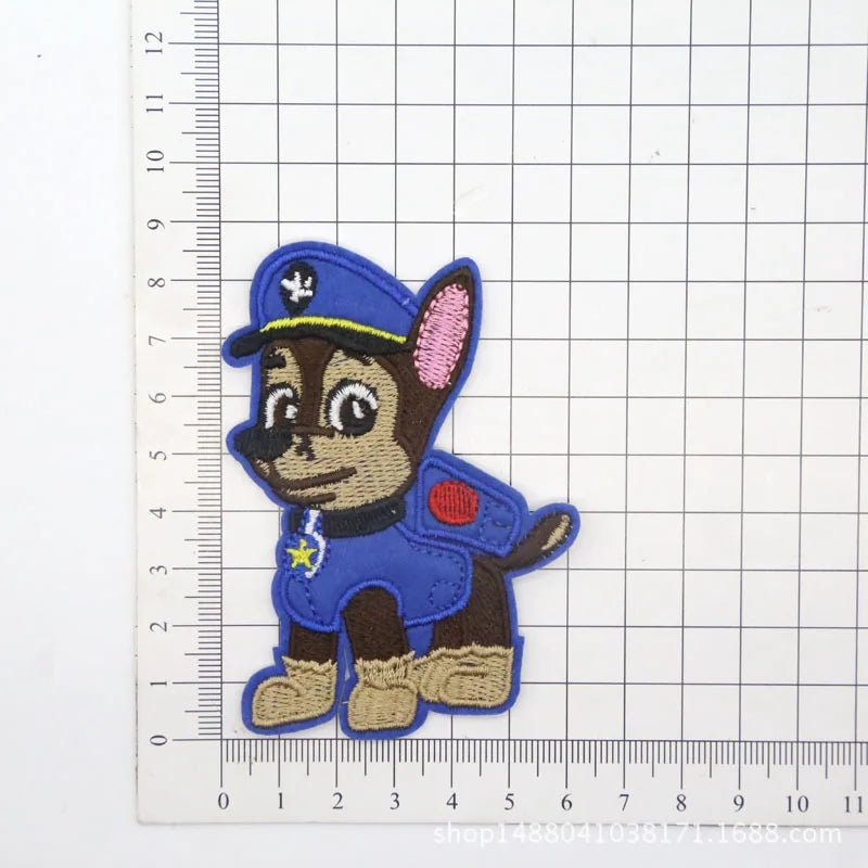 Patchs autocollants mignons de chien de dessin animé Pat'Patrouille, patchs thermocollants pour vêtements, vestes, badges, décorations, autocollants, cadeaux